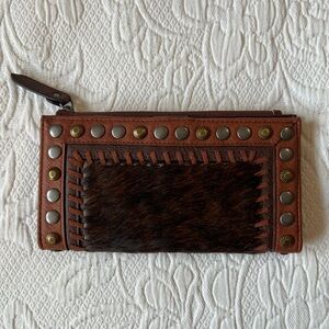 Tony Lama Wallet with Cowhide & Stud Accents